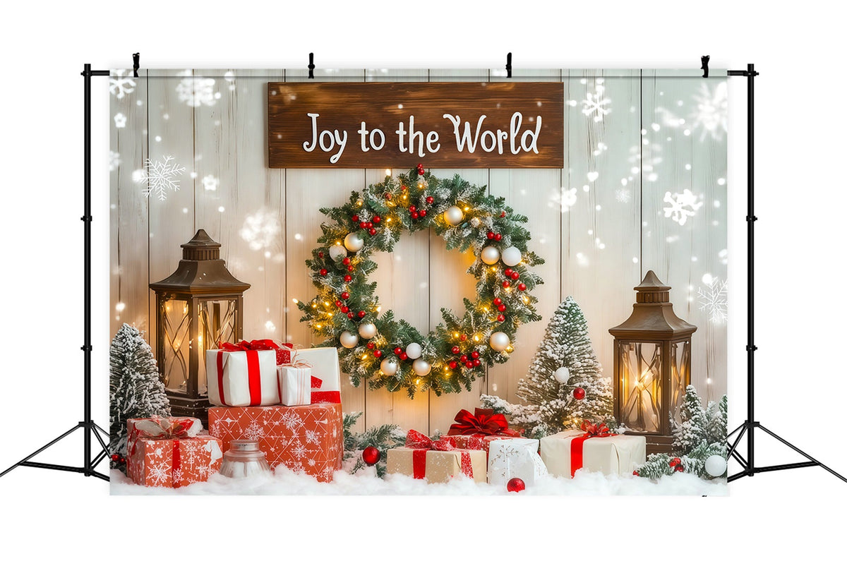 Weihnachtskranz-Hintergrund Freude Der Welt Weihnachts-Fotohintergründe RR69-103