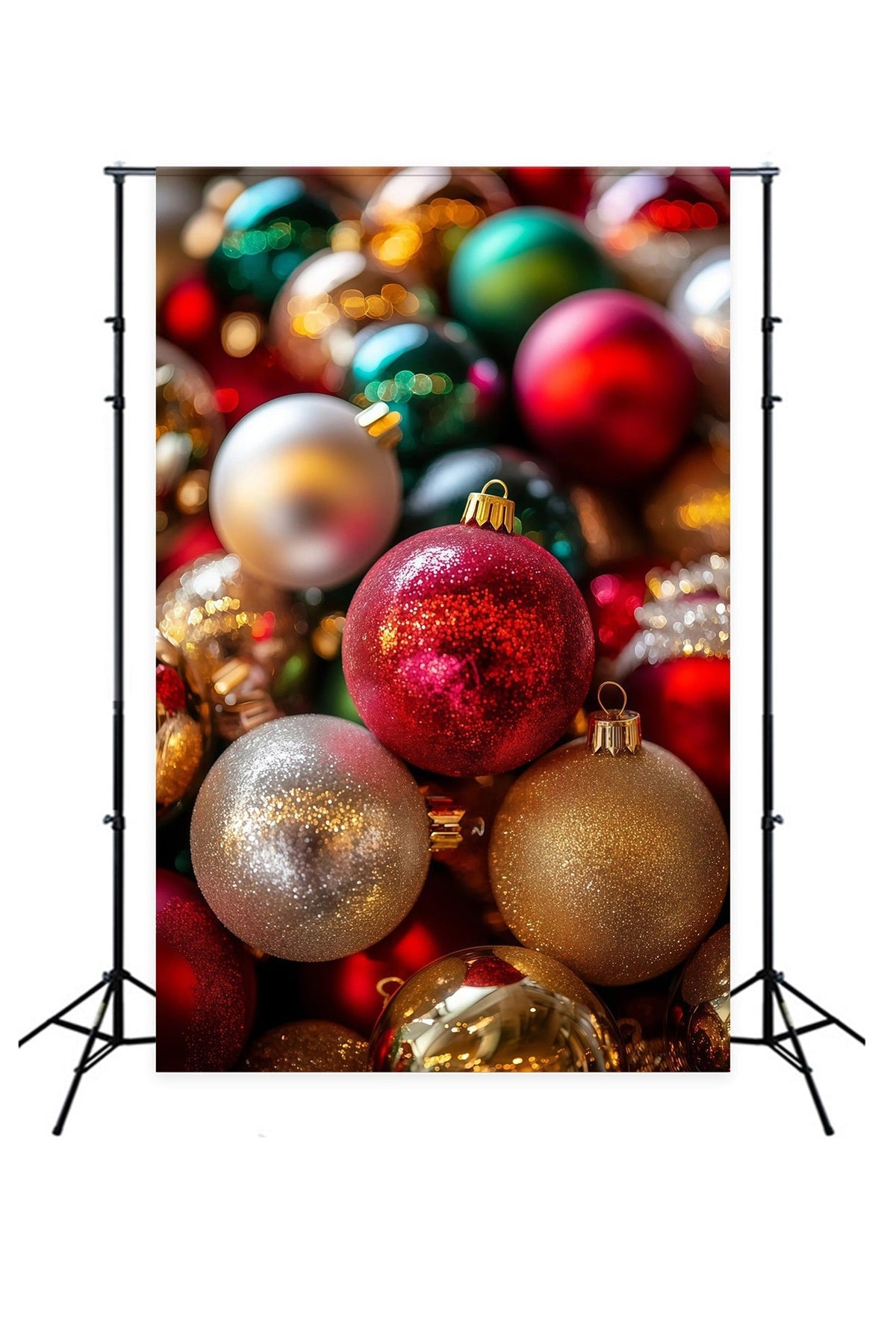 Weihnachtskugel-Hintergrund Textur Einer Bunten Christbaumkugel Nahaufnahme Weihnachts-Studiohintergründe RR69-22