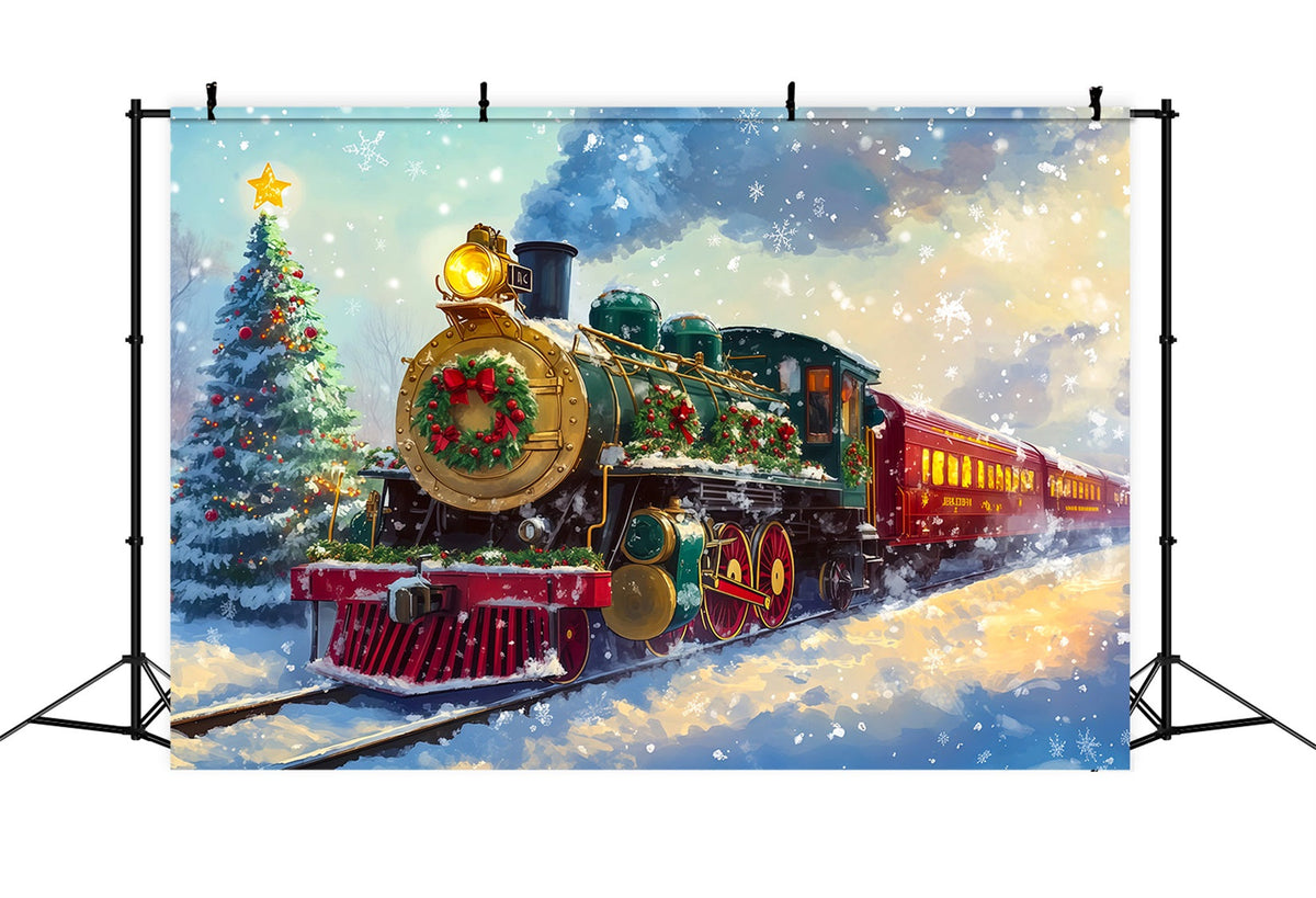 Weihnachtszug-Kulisse Festliche Dampfzugfahrt Weihnachtskulisse RR69-92