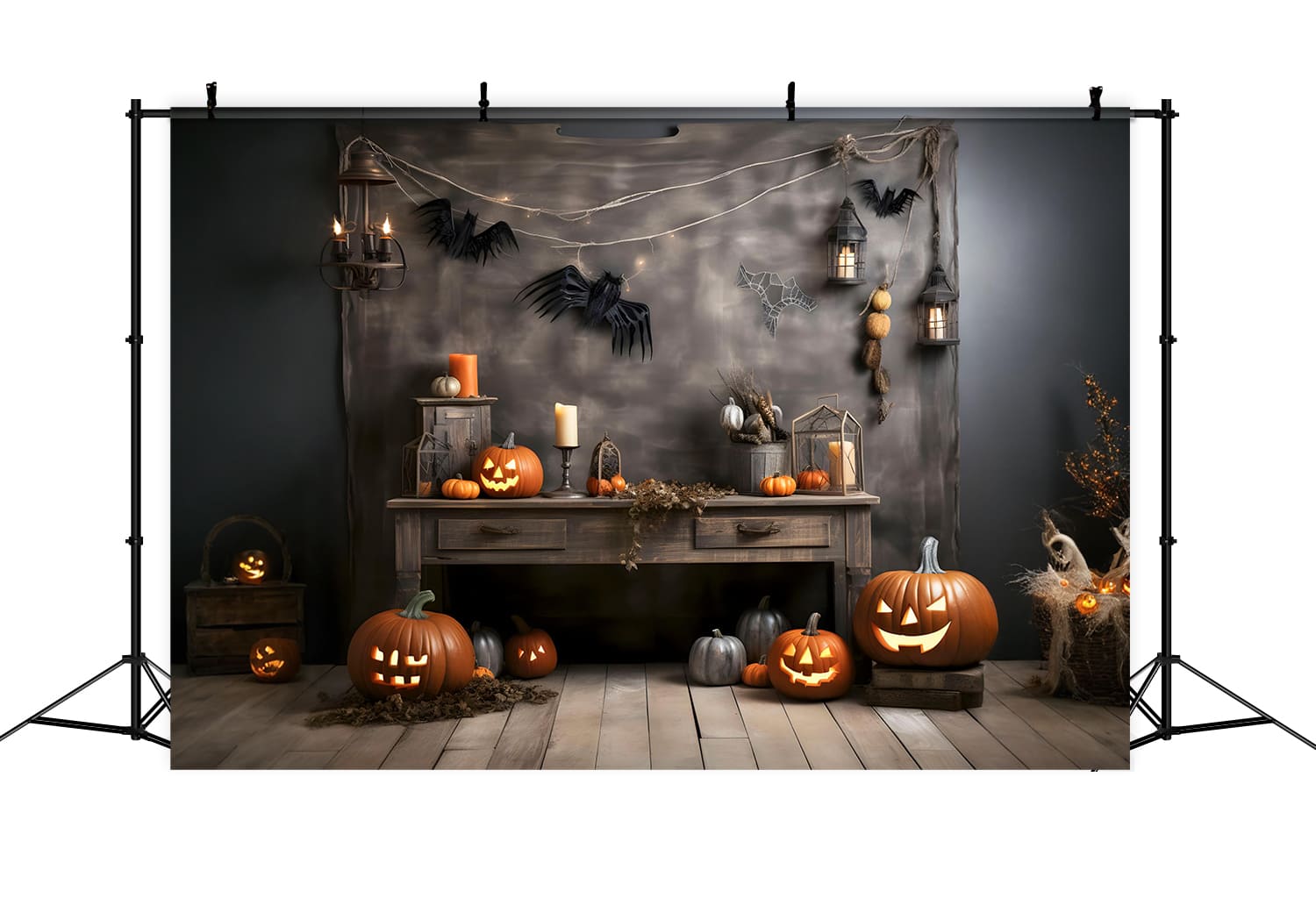Halloween Kürbislaternen Fotohintergrund RR7-104