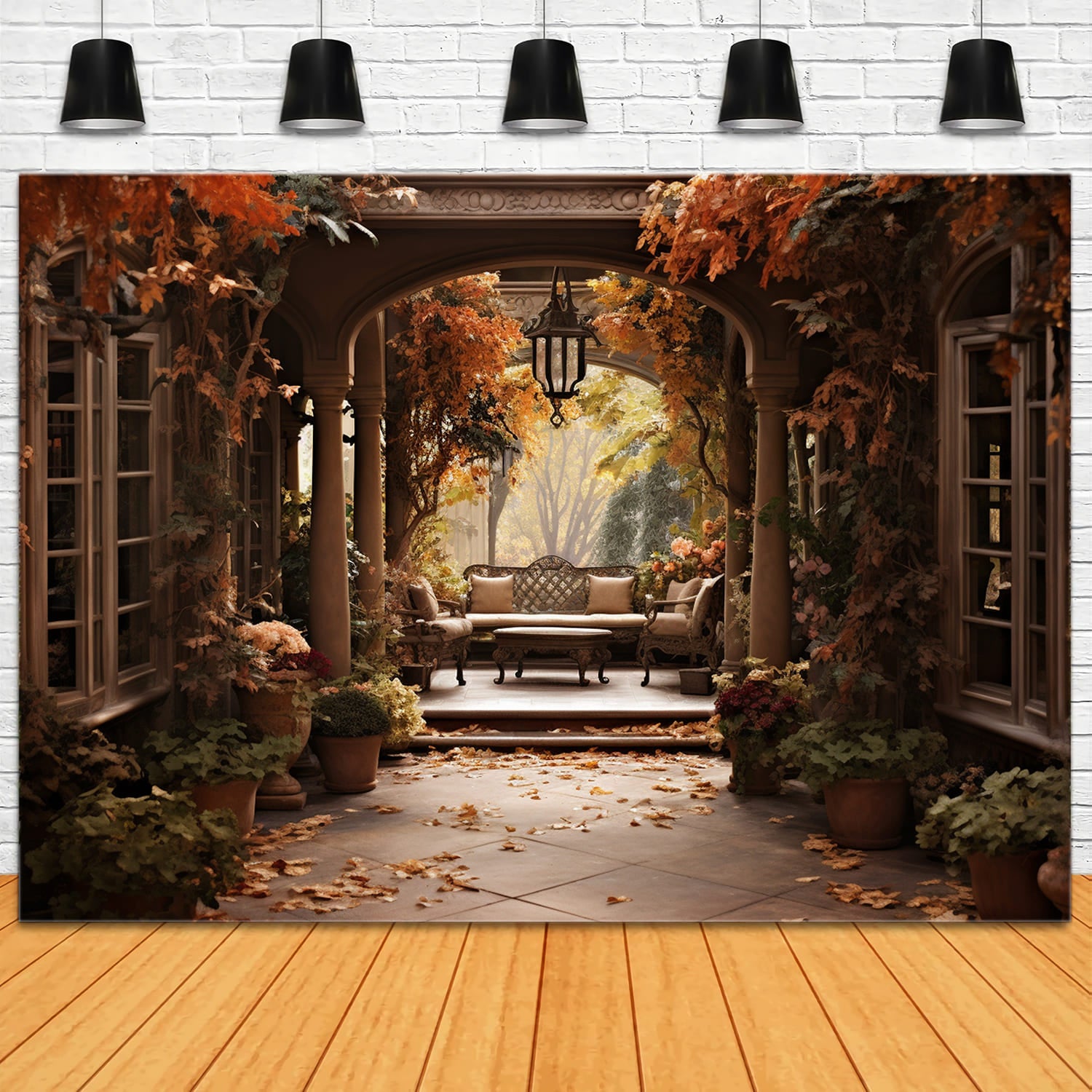 Innenhof Vordereingang Herbst Hintergrund RR7-169