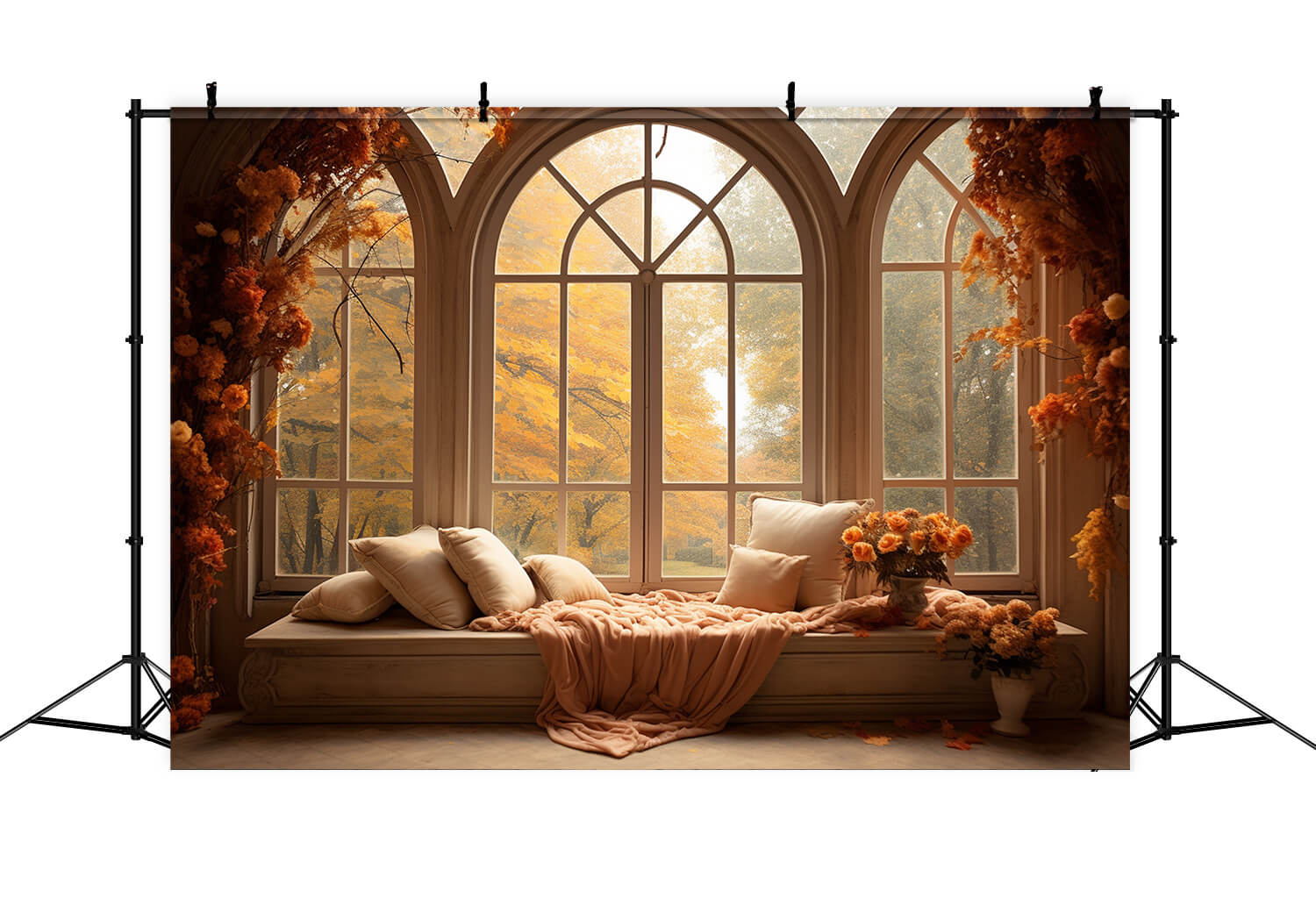 Ruhiger Herbstnachmittag Fensterblick Hintergrund RR7-176