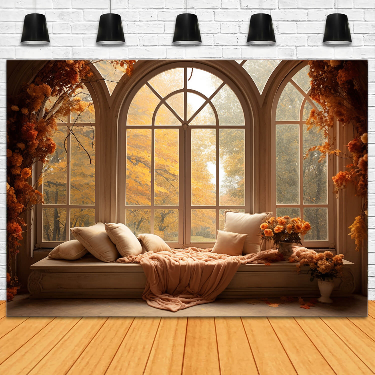 Ruhiger Herbstnachmittag Fensterblick Hintergrund RR7-176