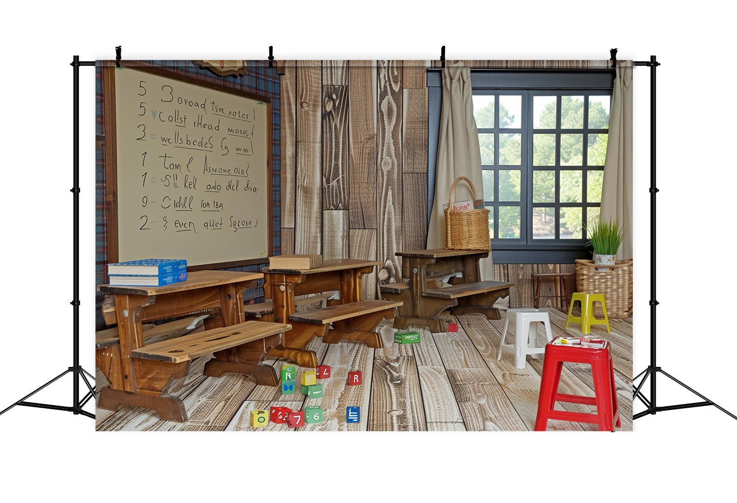 Vintage Klassenzimmer Back to School Backdrop RR7-186