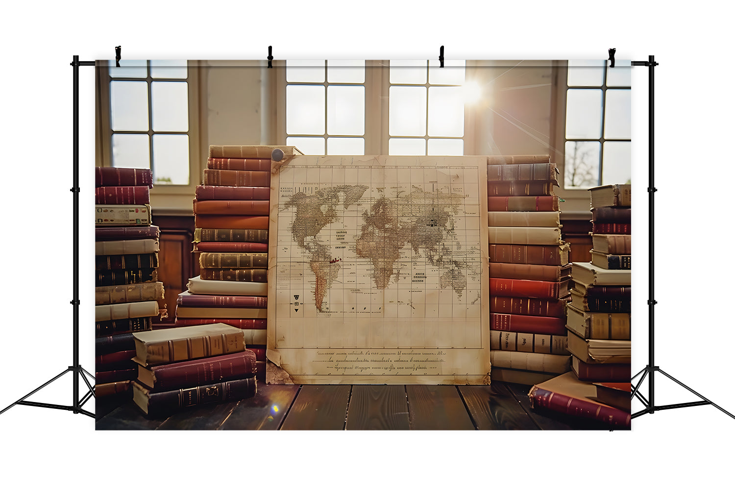 Klassische Bücher Karte Back to School Backdrop RR7-187