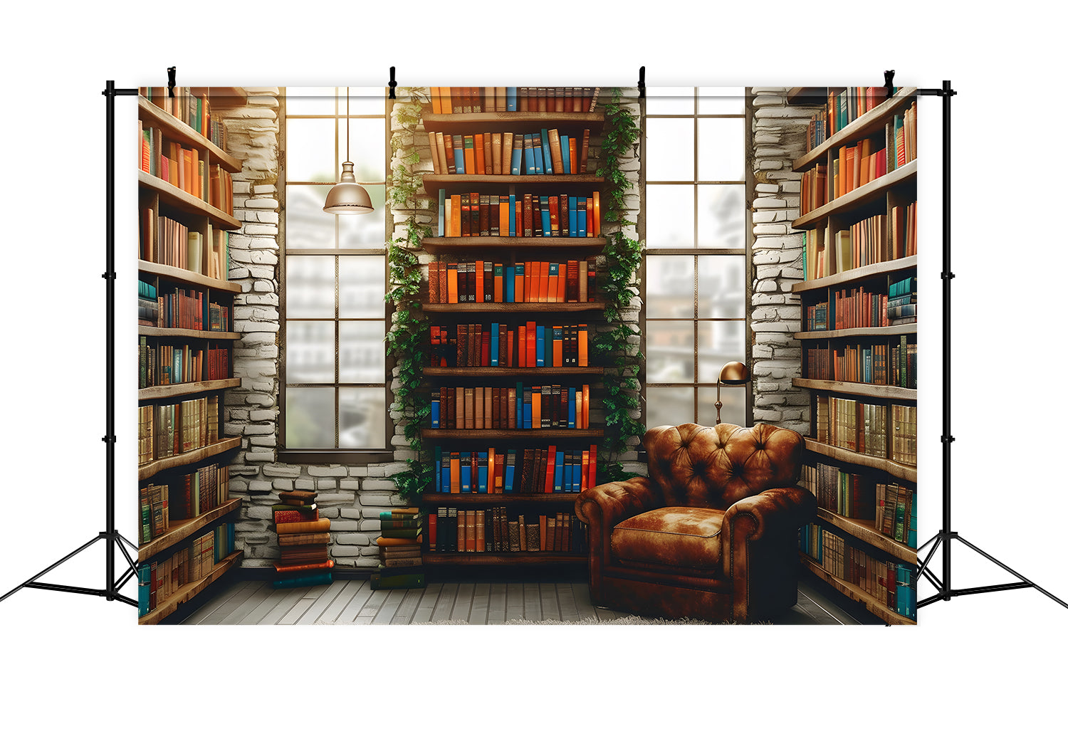 Back to School Bibliothek Bücher Sofa Backdrop RR7-192