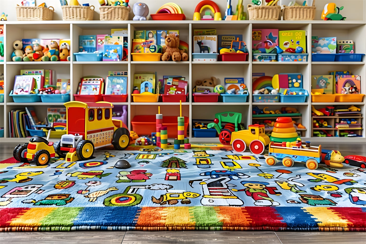 Spielzeugzimmer Back to School Fotohintergrund RR7-203
