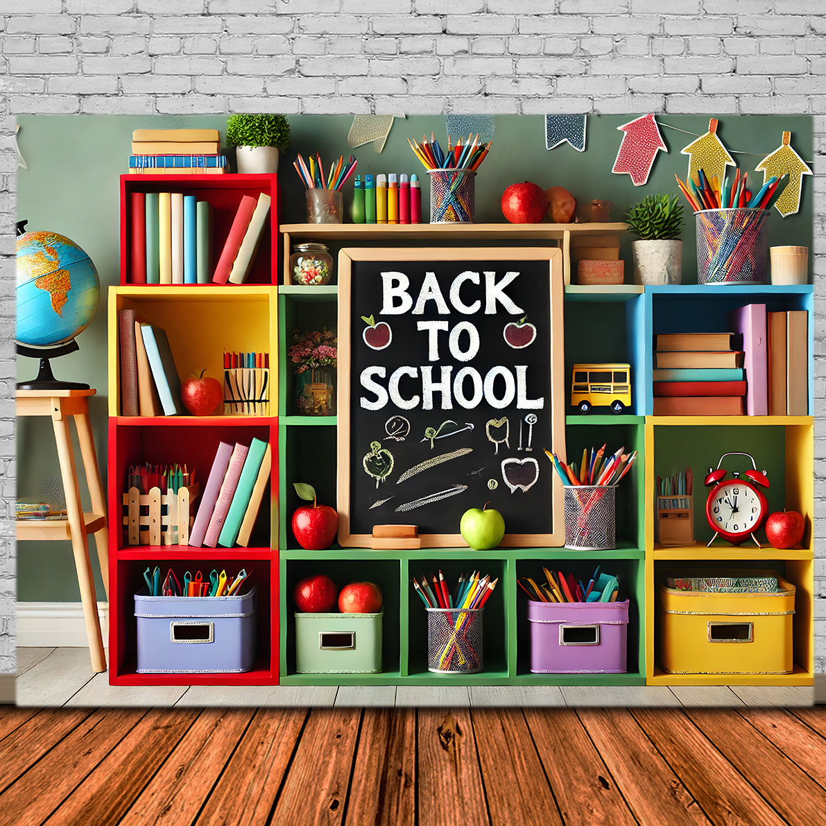 Back to School Aufbewahrungsschrank Backdrop RR7-232