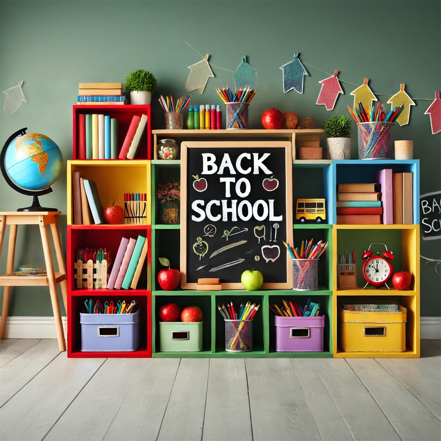 Back to School Aufbewahrungsschrank Backdrop RR7-232