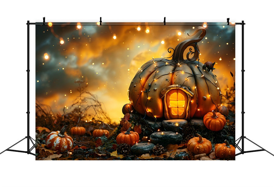 Halloween Verwunschenes Kürbishaus Kulisse RR7-265
