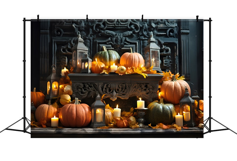 Halloween-Kürbislaternen-Display Verzierte Kulisse RR7-330