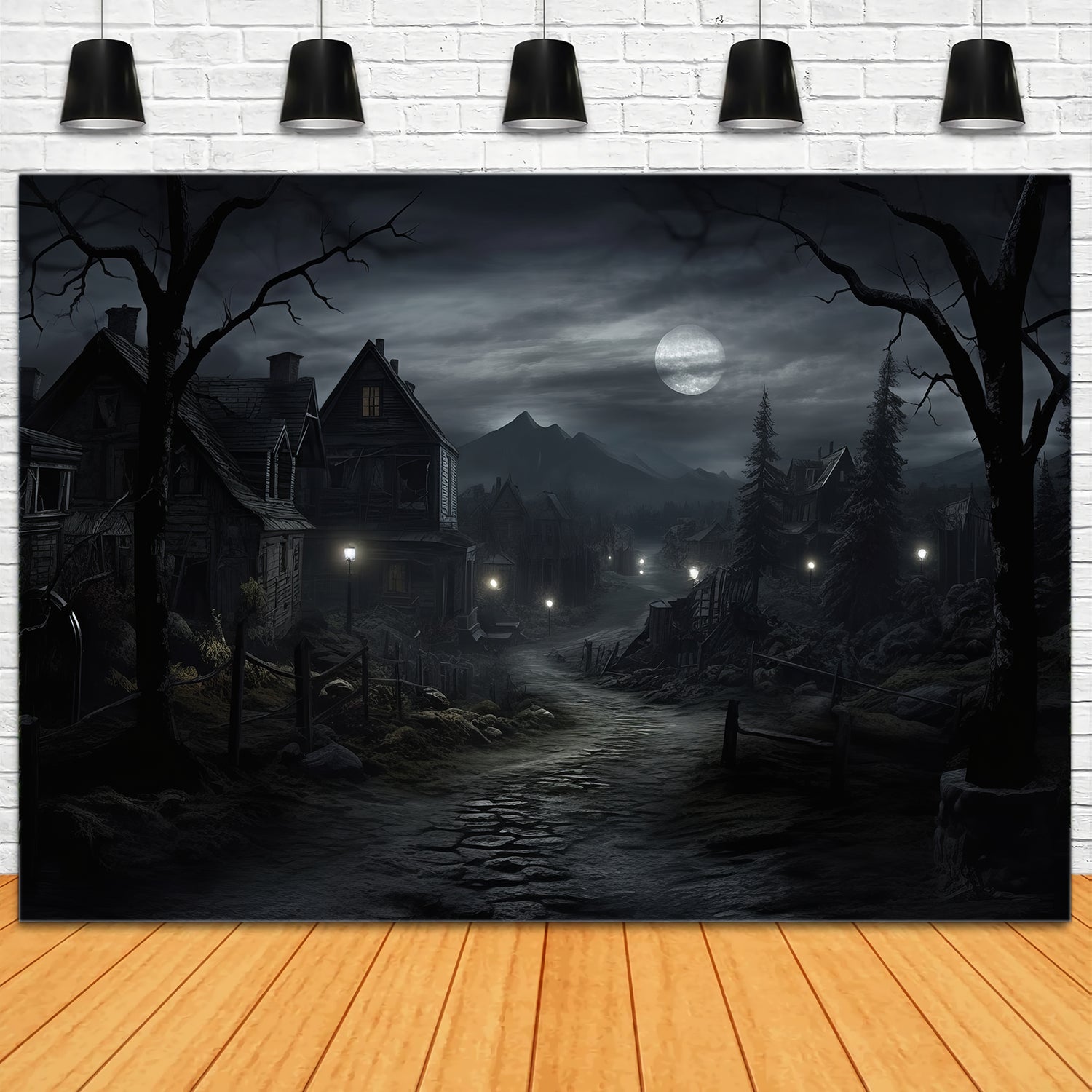 Halloween Spukhäuser Fotografie Hintergrund RR7-38