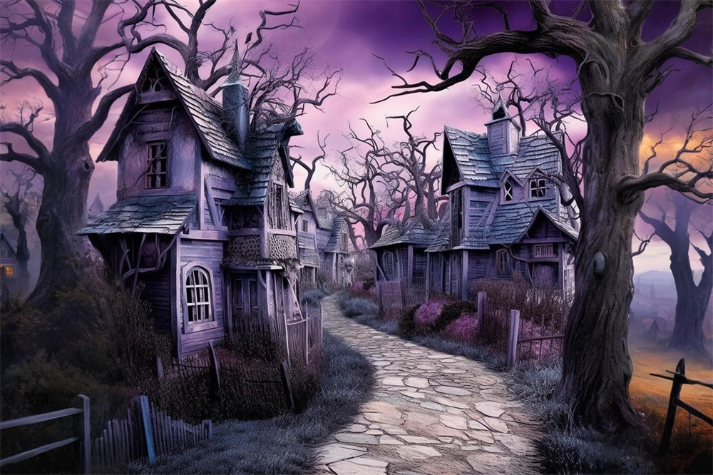 Halloween Verlassene alte magische Stadt Backdrop RR7-441