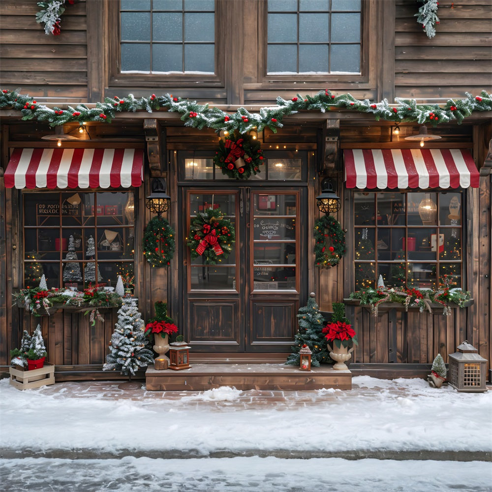 Weihnachten Vintage Schaufenster Weihnachtsgirlande Hintergrund RR7-667