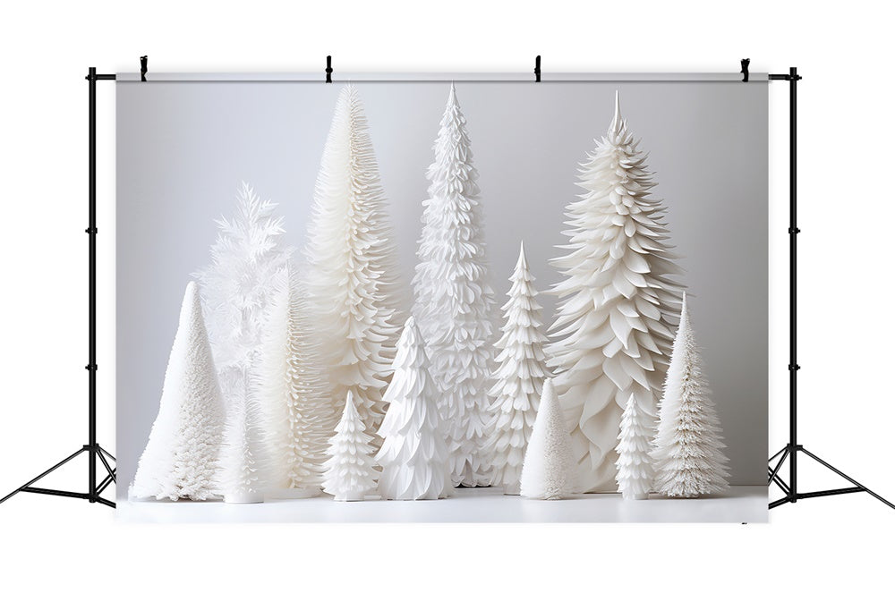 Weißer Weihnachtsbaum Fotohintergrund RR7-734