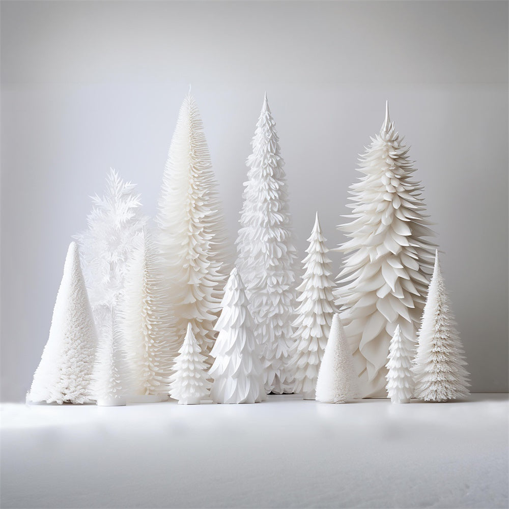 Weißer Weihnachtsbaum Fotohintergrund RR7-734