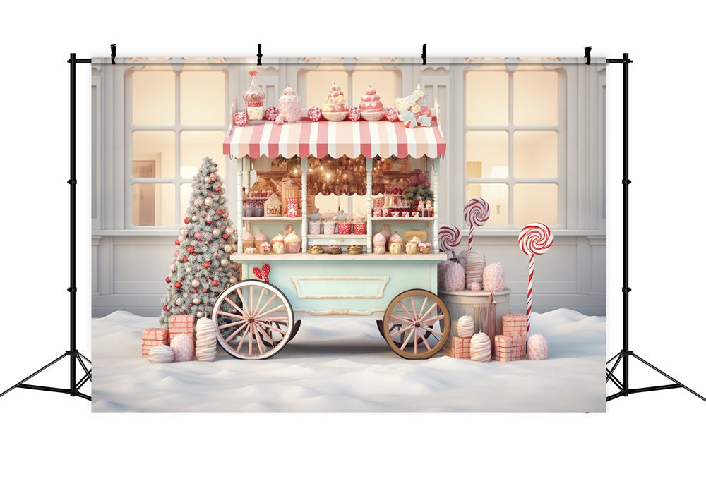 Weihnachten Süßigkeiten Wagen Fotografie Hintergrund RR7-819