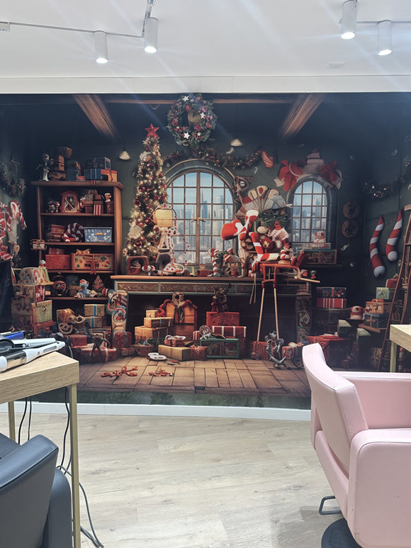 Weihnachten Weihnachtsmann Haus Zimmer Hintergrund RR7-853