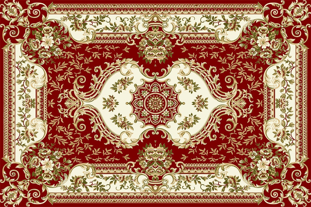 Verschnörkelte rot-goldene Bodenhintergrund RR8-298