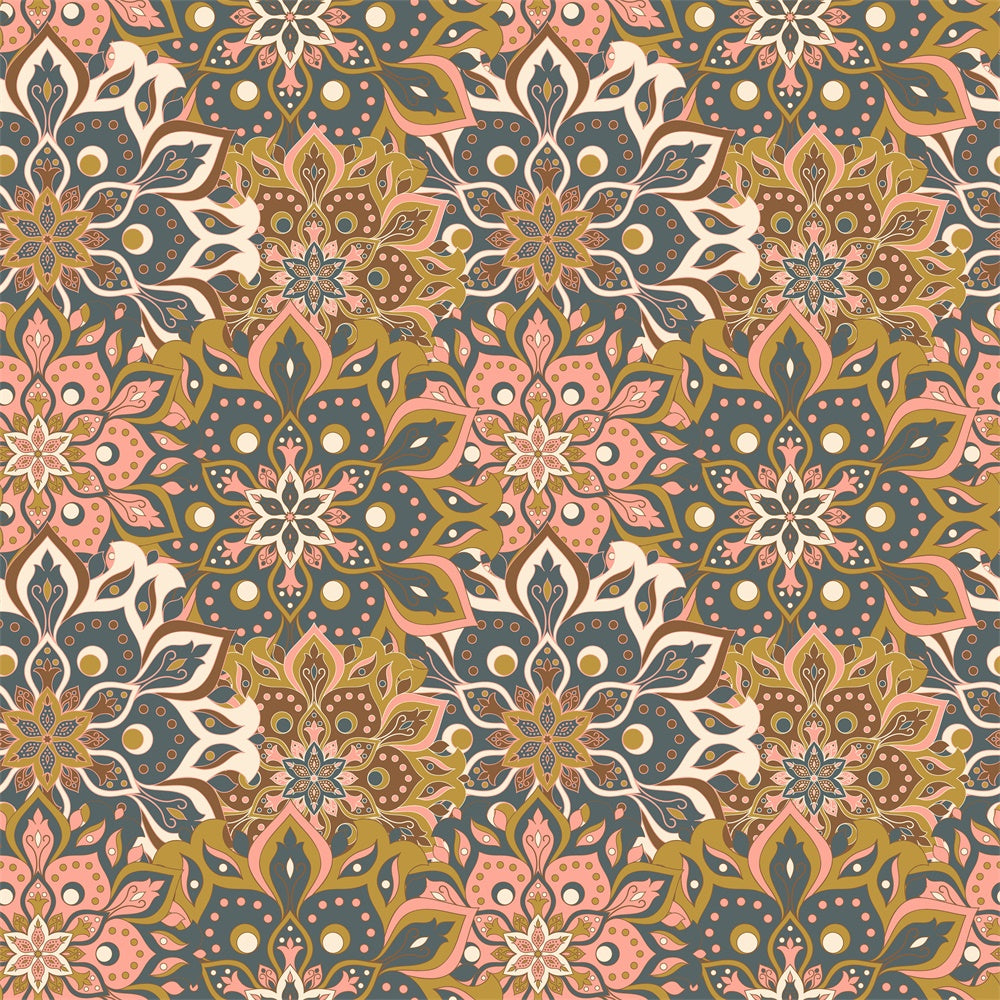 Kompliziertes geometrisches Blumenmuster Bodenhintergrund RR8-304