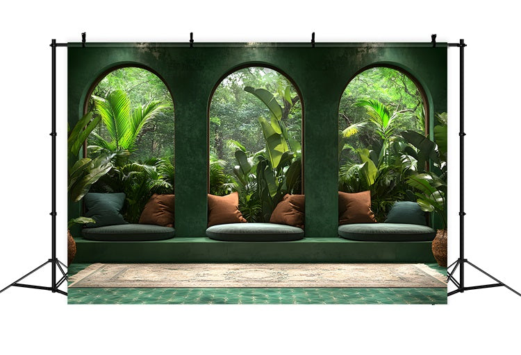 Tropische Dschungel Oase Boho Hintergrund RR8-409