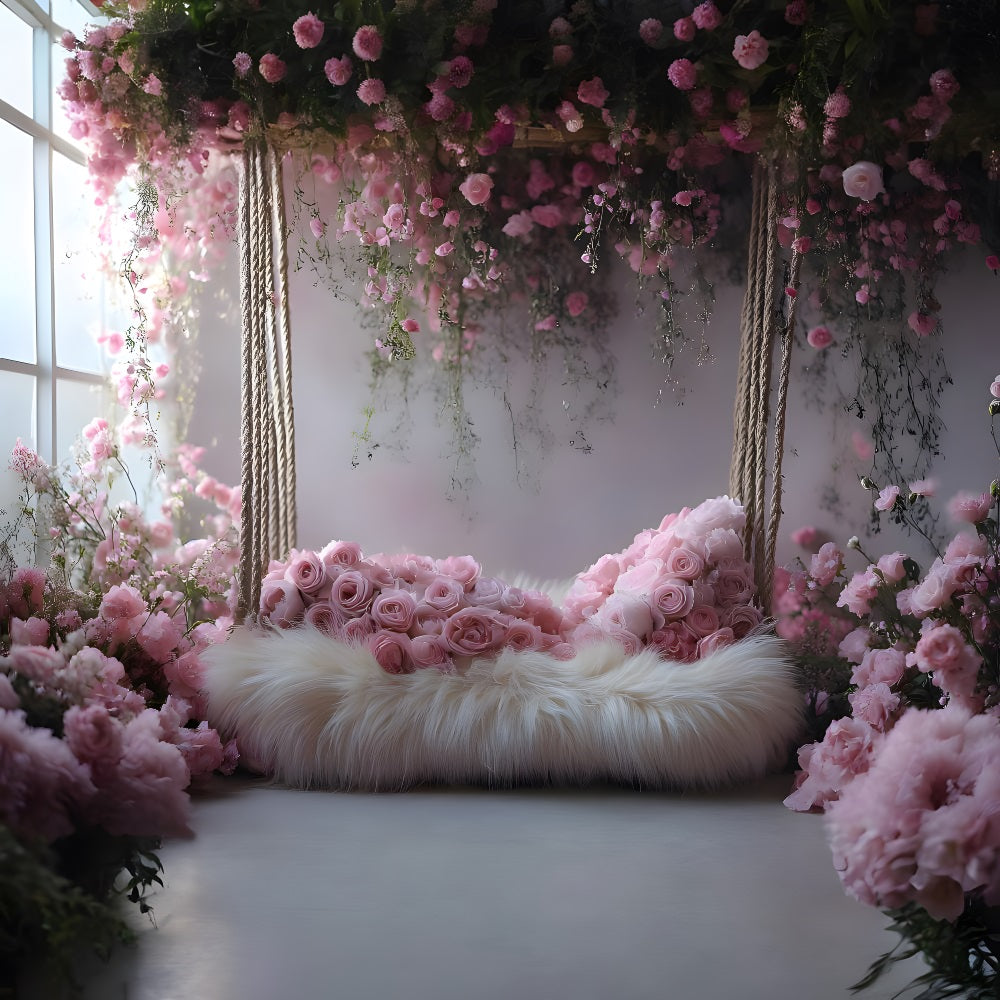 Romantischer floraler Boho Swing Hintergrund RR8-429