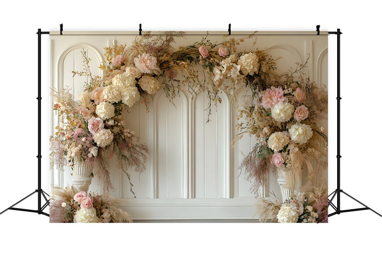 Boho Romantik Hintergrund mit Vintage Blumen RR8-446