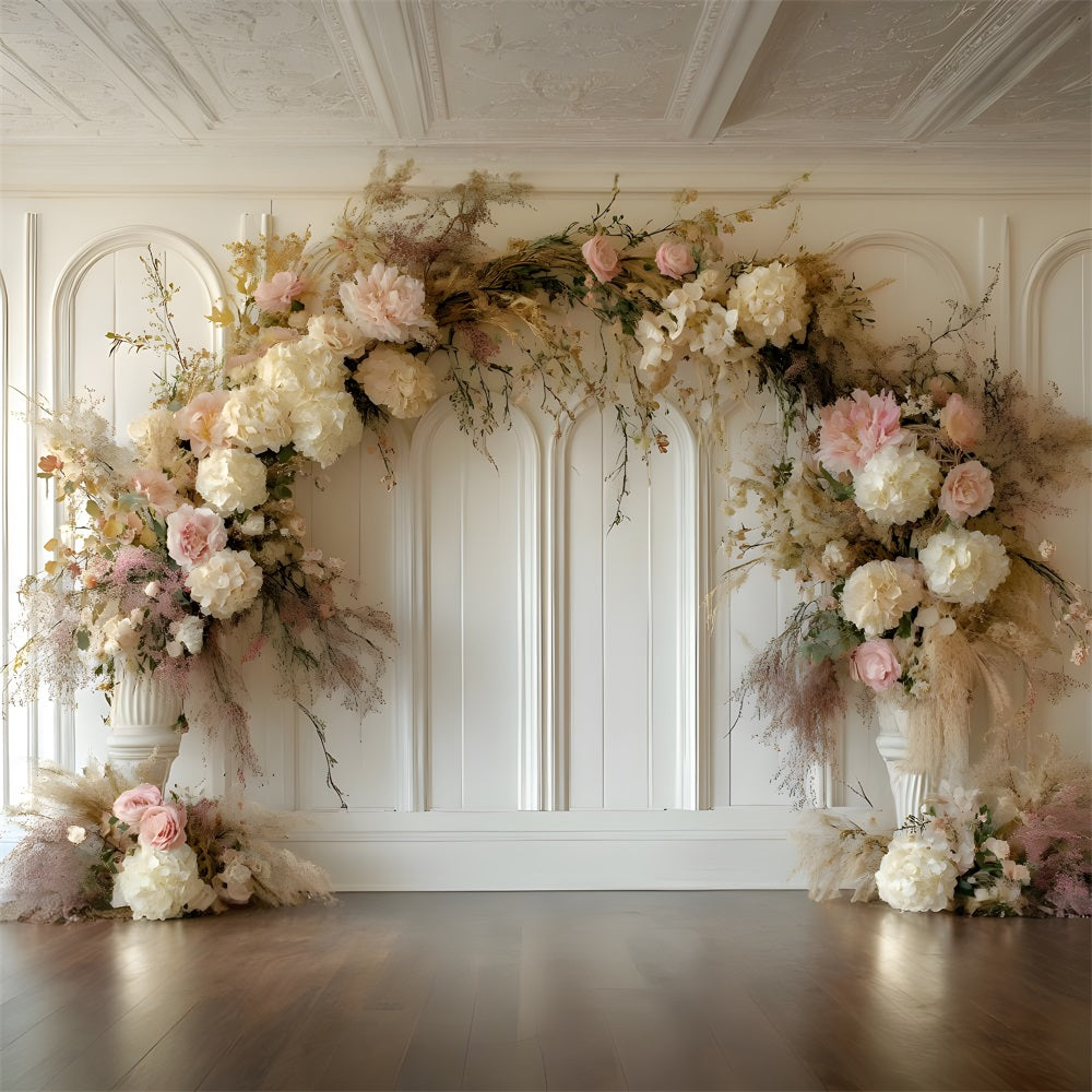 Boho Romantik Hintergrund mit Vintage Blumen RR8-446