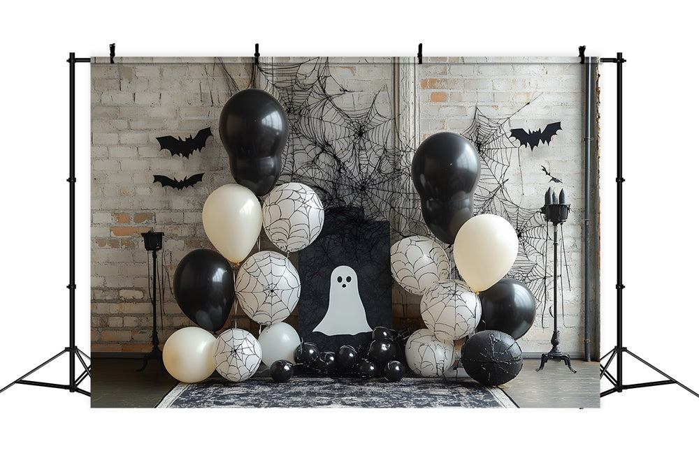 Halloween Dekorierte Wand Luftballons Hintergrund RR9-87