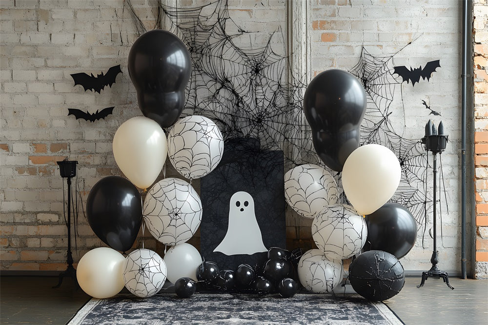 Halloween Dekorierte Wand Luftballons Hintergrund RR9-87