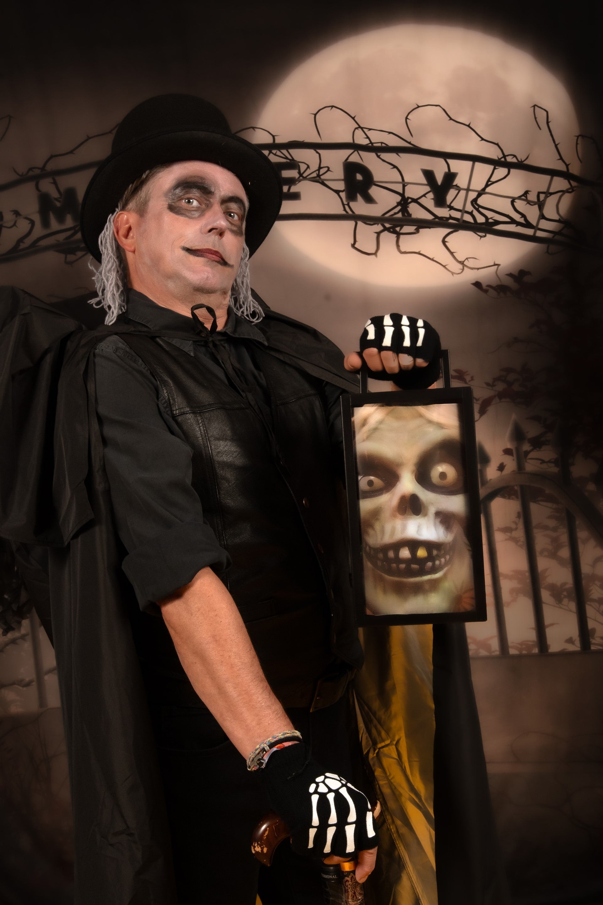Halloween Friedhof Tor Beängstigend Fotografie Hintergrund SH-767