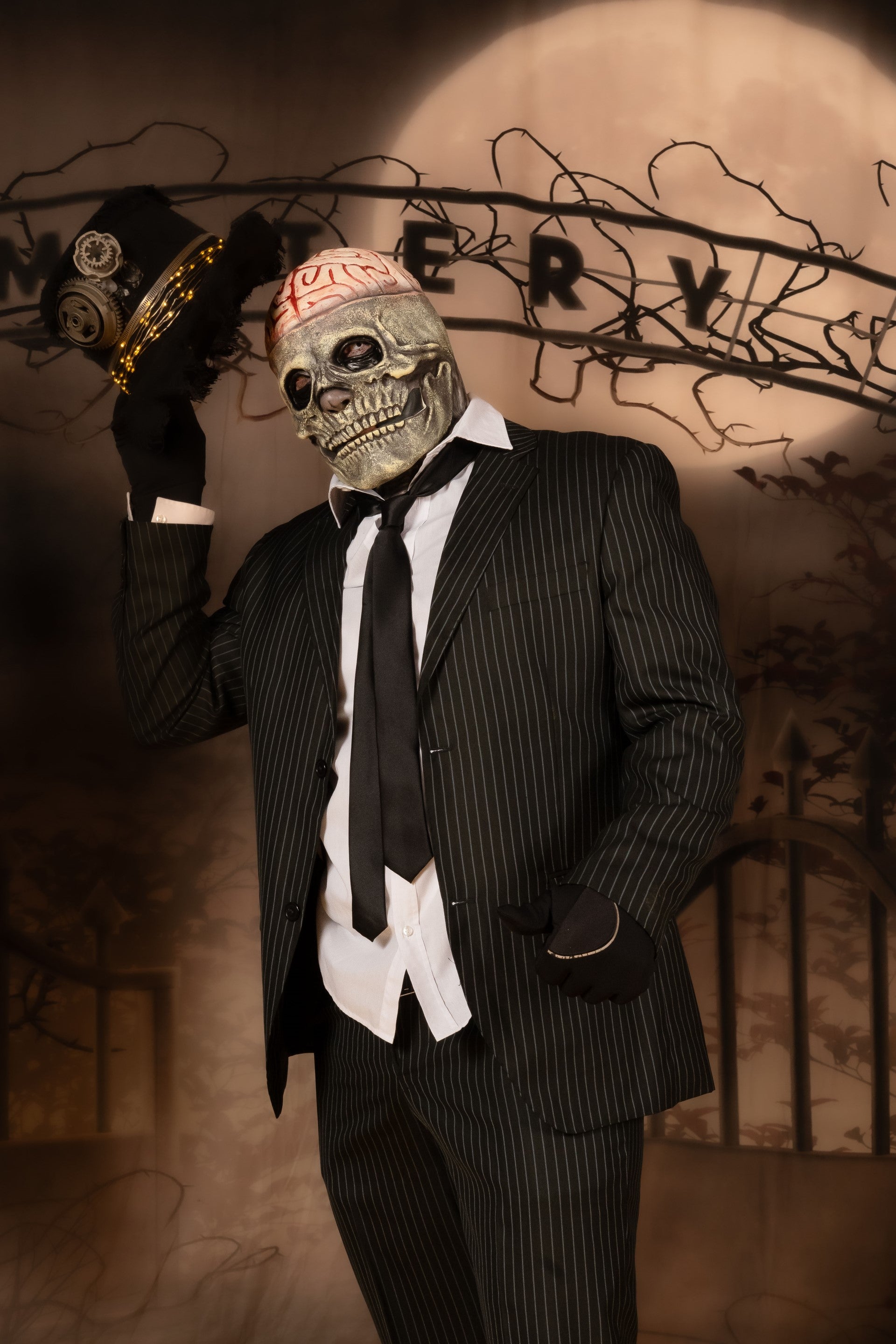 Halloween Friedhof Tor Beängstigend Fotografie Hintergrund SH-767