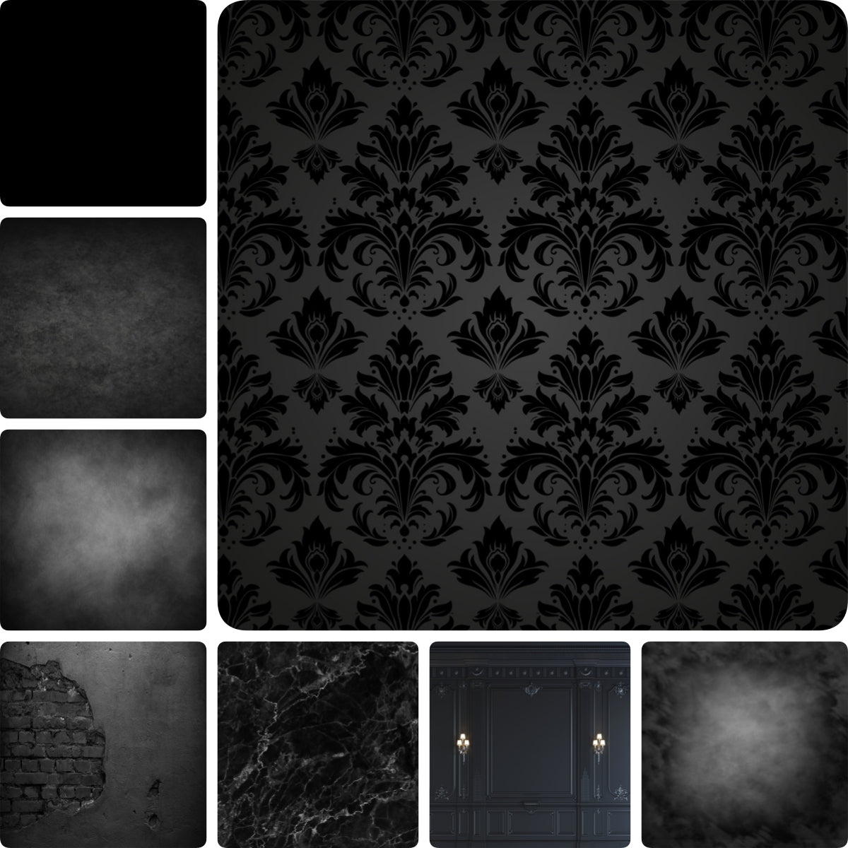 3x3m Backdrop Premium Stoff Schwarzer Hintergrund SXS2