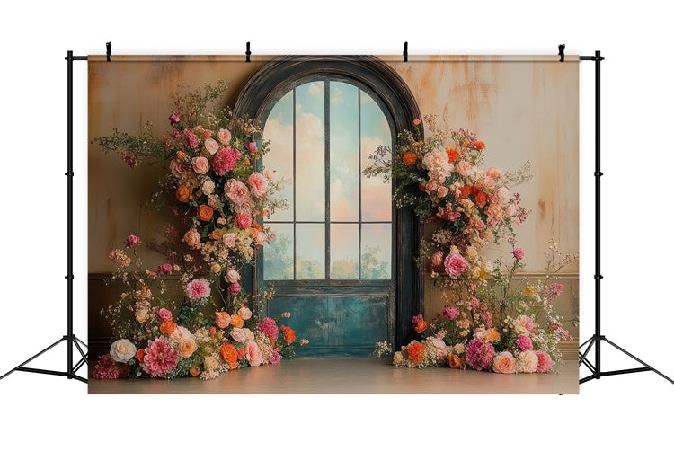 Frühling Fotohintergrund Elegant Vintage Floral Bogen Hintergrund TWW2-13