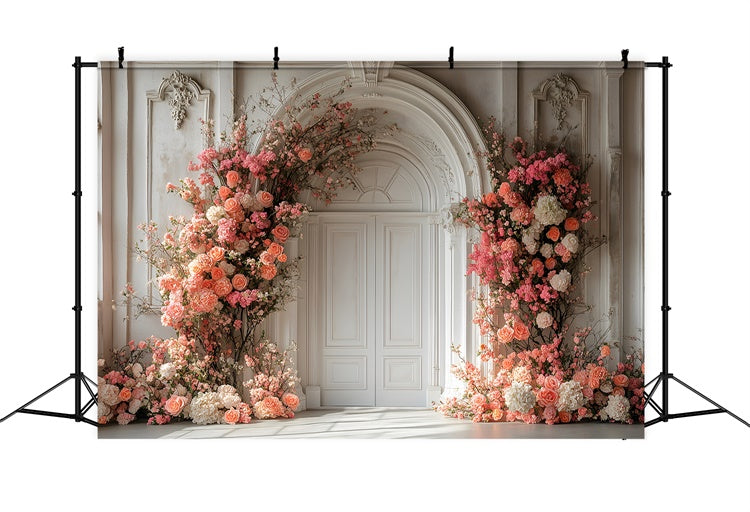 Frühling Fotohintergrund Elegant Floral Bogen Rose Hintergrund TWW2-14