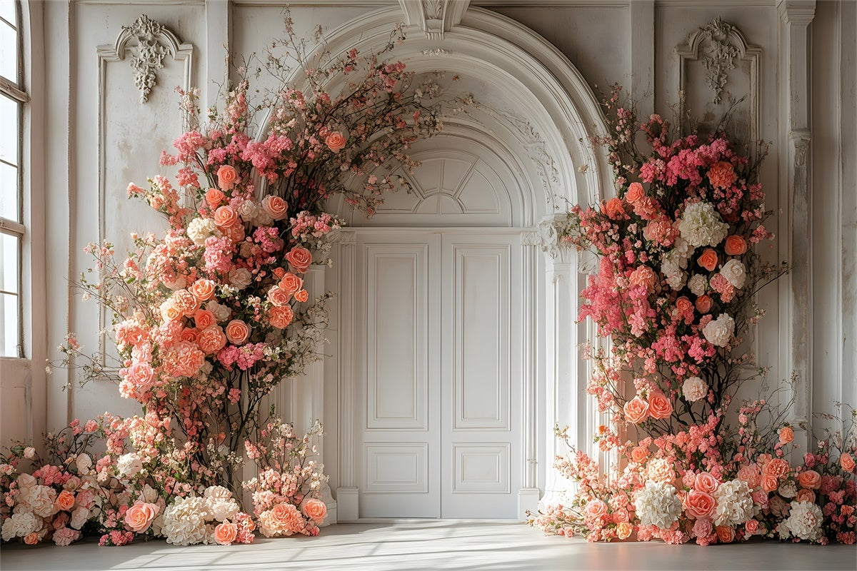 Frühling Fotohintergrund Elegant Floral Bogen Rose Hintergrund TWW2-14