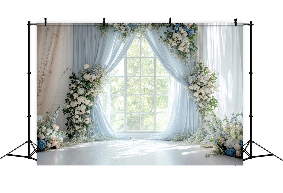 Backdrops für Frühling Blumenvorhang Bogen Hochzeit Backdrop TWW2-19