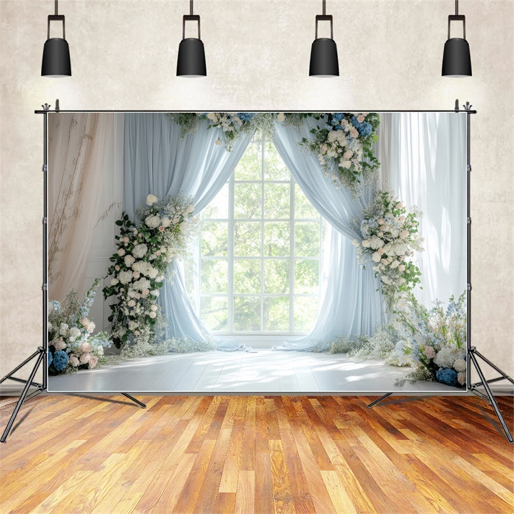 Backdrops für Frühling Blumenvorhang Bogen Hochzeit Backdrop TWW2-19