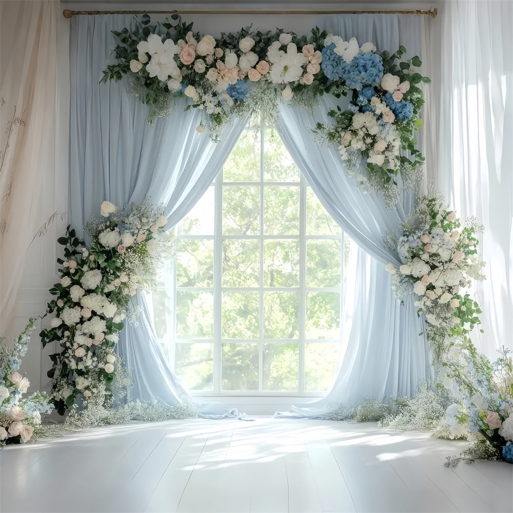 Backdrops für Frühling Blumenvorhang Bogen Hochzeit Backdrop TWW2-19