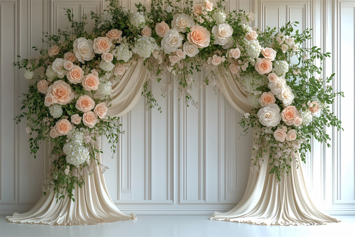 Fotokulissen Frühling Romantisch Creme Rosa Blumen Hintergrund TWW2-23