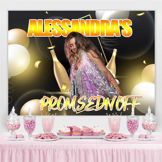 Prom Photo Backdrop Champagner Ballon Personalisierte Party Graduation Backdrop TWW3-105