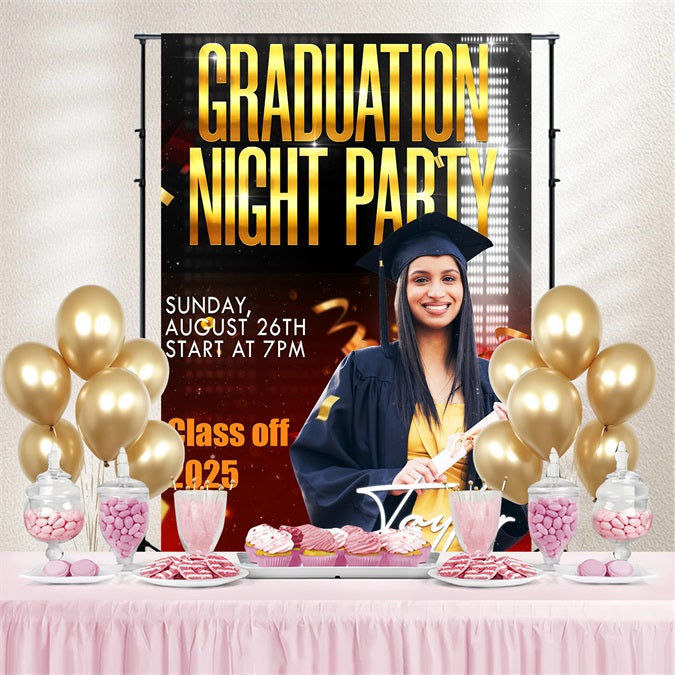 Graduation Backdrops Nacht Veranstaltung Custom Party Graduation Backdrop TWW3-109