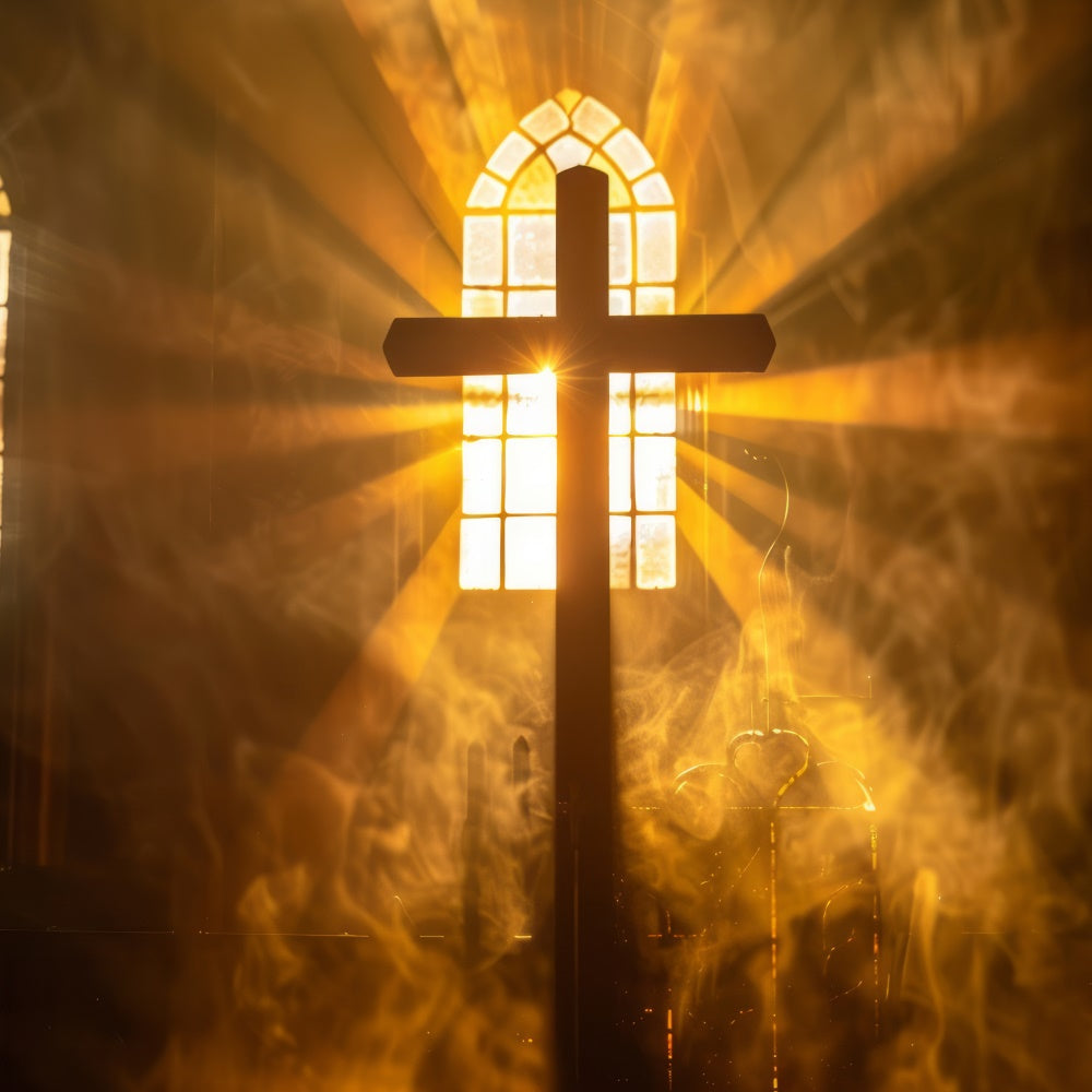 Ostern Backdrops Himmlisches Glühen Heiliges Kreuz Backdrop TWW3-12