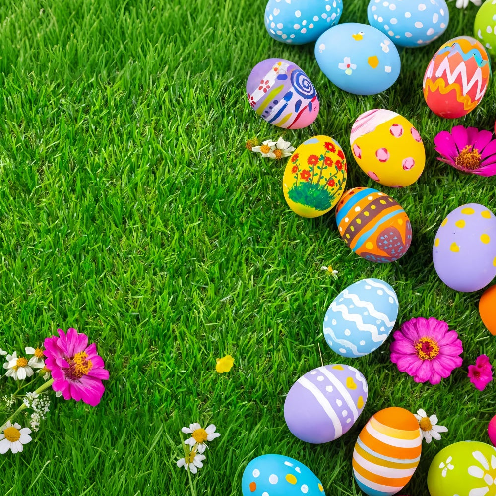 Ostern Backdrops für Fotos Handgemalte Eier Gras Backdrop TWW3-17