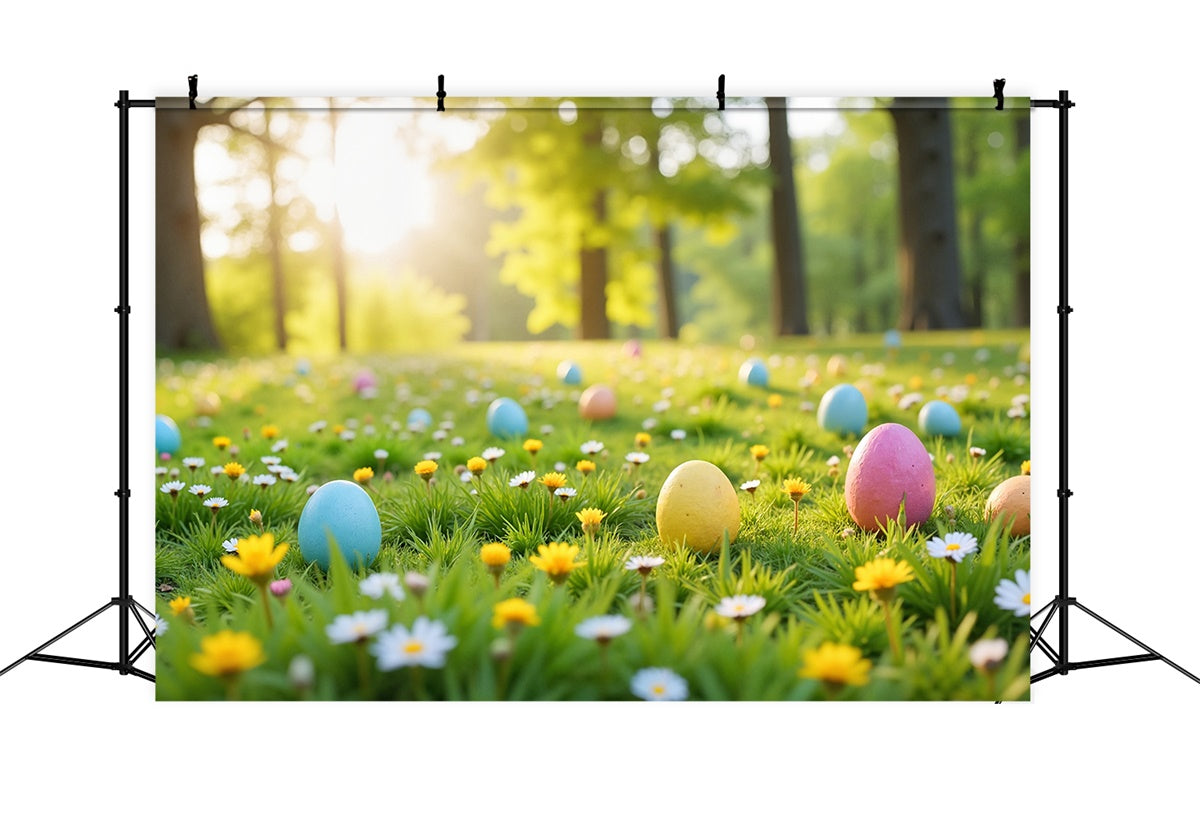 Fotografie Ostern Backdrop Whimsical Woodland Egg Backdrop TWW3-44