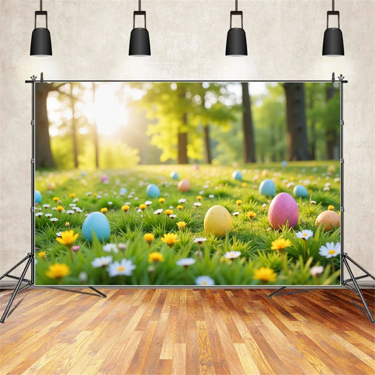 Fotografie Ostern Backdrop Whimsical Woodland Egg Backdrop TWW3-44