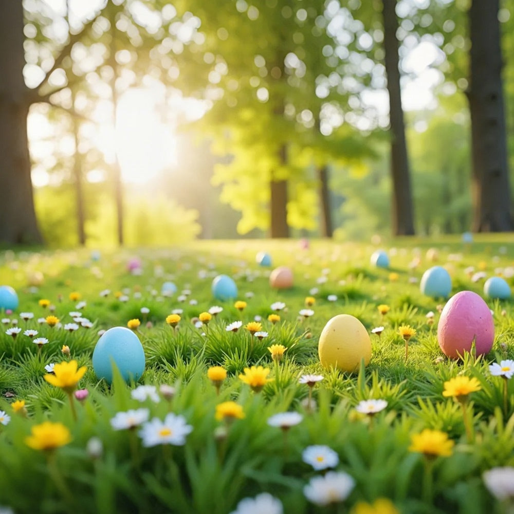 Fotografie Ostern Backdrop Whimsical Woodland Egg Backdrop TWW3-44