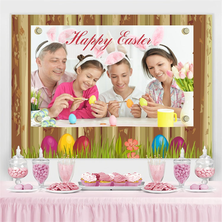 Rustikale Osterkulisse Rustikale Holz-Eier Personalisierte Kulisse TWW3-61