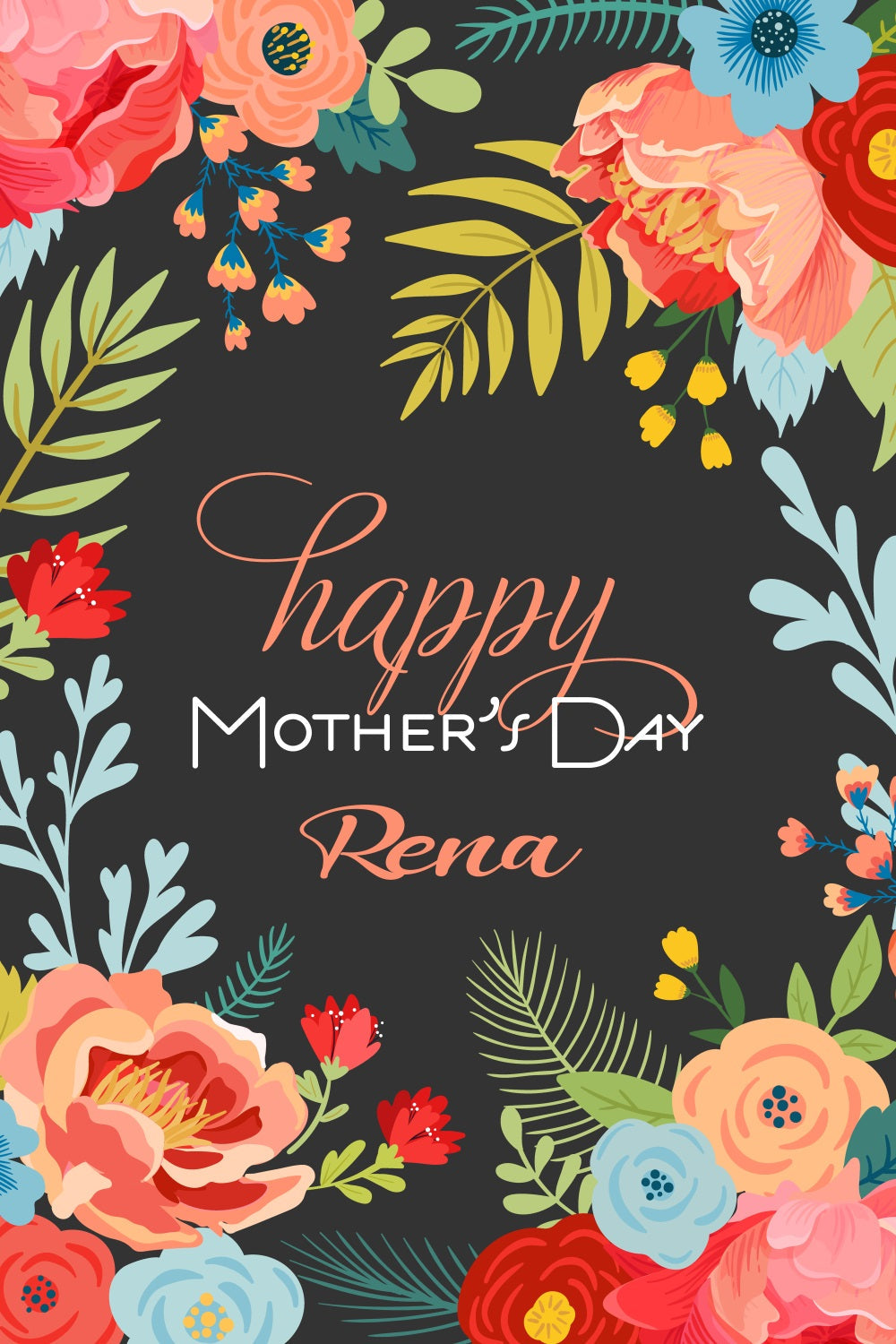 Backdrops For Mother's Day Rosa Blumen Personalisierte Backdrop TWW4-13