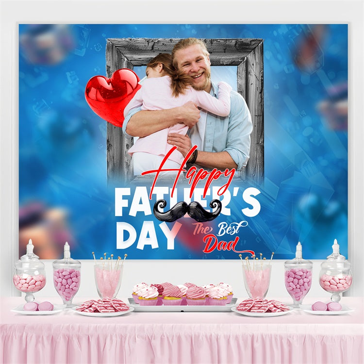 Happy Fathers Day Backdrop Holzrahmen Herz Customized Backdrop TWW4-76